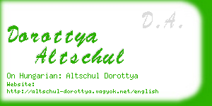 dorottya altschul business card